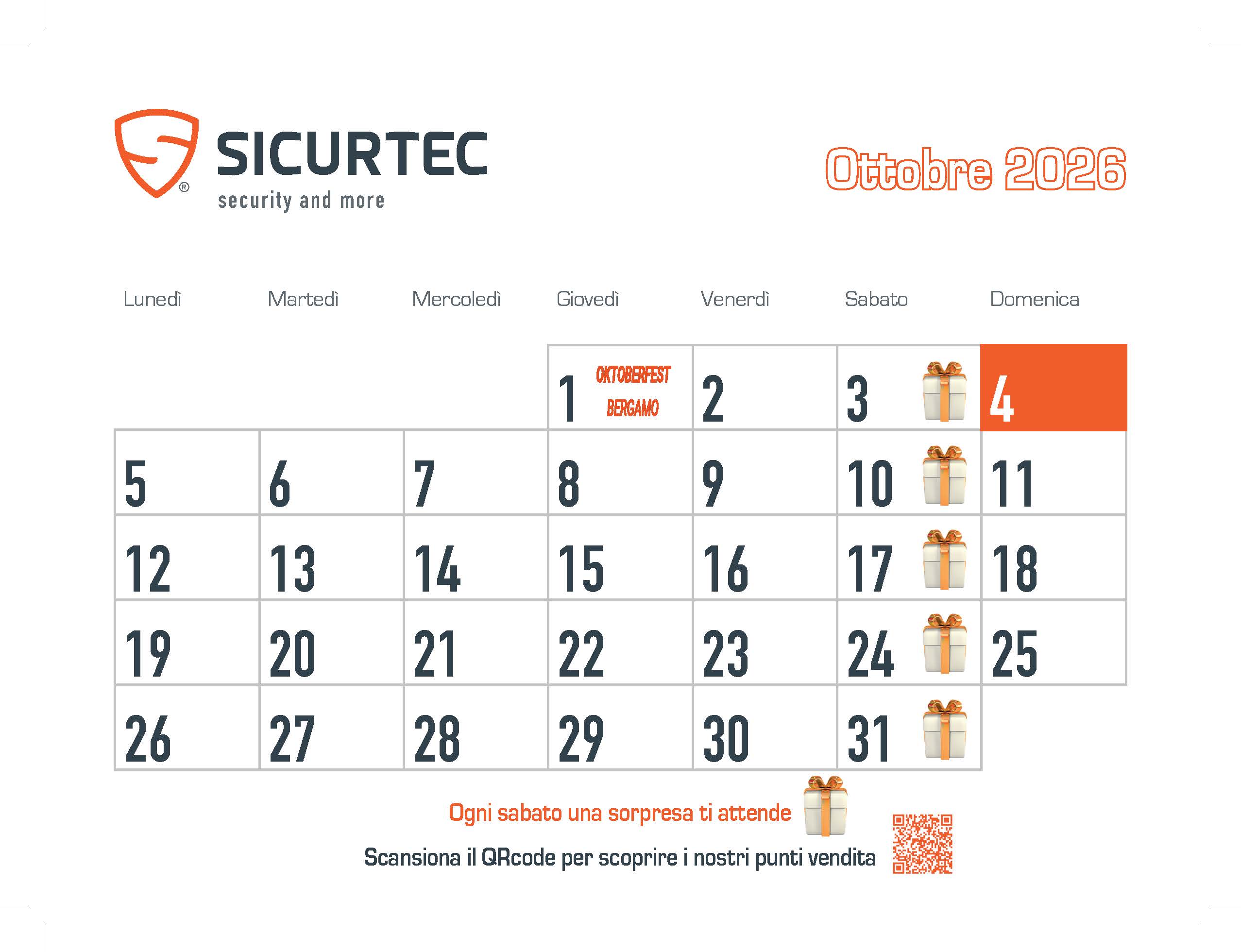 CALENDARIO CORSI DEL MESE